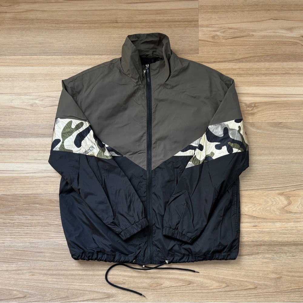 Black and Green Camouflage Jacket